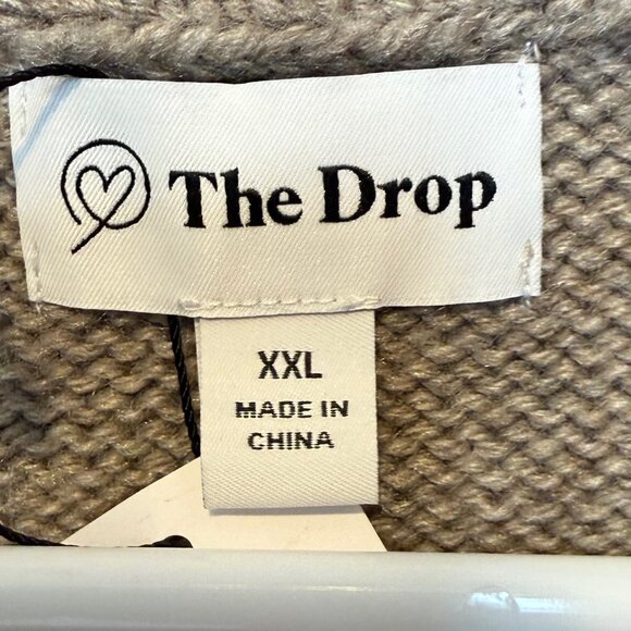 NWT The Drop Heather Mushroom V-Neck Cardigan Sweater - Picture 2 of 7
